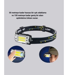 Kompakt Şarj Edilebilir LED Kafa Feneri 215 Lümen