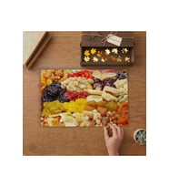 Kuruyemiş ve Kuru Meyveler - Çerezler Tasarımı 240 parça Ahşap Puzzle Ahşap Kutuda MP01722