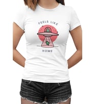 Feels Like Home Beyaz Kadın Tshirt
