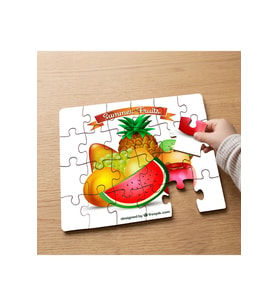 Yaz Meyveleri - Summer Fruits Tasarımlı 24 Parça Ahşap Çocuk Puzzle MPK1171