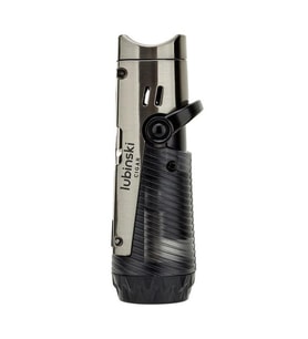 Lubinski Lion İğneli + Delicili Tek Torch Puro Çakmağı Gunmetal LB-167