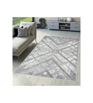 Rovigo Home Dijital Baskı Yıkanabilir Kaymaz Taban Salon Halısı RVG0347 (Gri)