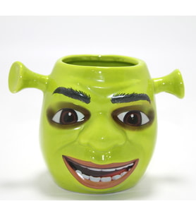 3D Shrek Tasarımı Porselen Kupa Bardak
