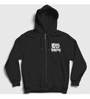 Presmono Unisex Siyah Bring Me The Horizon Fermuarlı Kapüşonlu Sweatshirt 20753tt