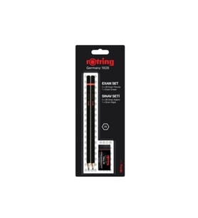 Rotring Sınav Kalemi 2B + Silgi + Kalemtraş 2 Li Sınav Seti