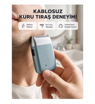Mey İthalat® Şarjlı Kuru Kullanım Tıraş Makinesi – Kablosuz, Taşınabilir