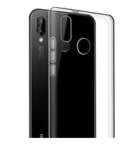 Huawei P20 Lite Kılıf Zore Şeffaf İnce ve Esnek Süper Silikon (Renksiz)