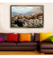 Altın Çerçeveli dekoratif tablo a2051 (Gold)
