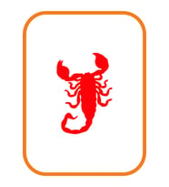 Akrep Oto Sticker Kırmızı 15*11 Cm