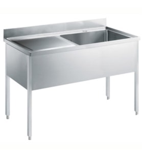 Electrolux Professional Tek Evyeli Tezgah, Evyesi 600x500 Mm, Damlalığı Solda - 1400 Mm LG1416SXPN