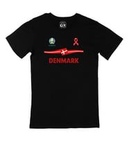 Danimarka Euro 2020 Siyah Tişört