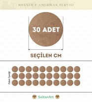 30 Adet MDF Amerikan Servis Supla Ahşap Magnetlik 3 mm Kalınlık 1-50 cm Ölçüler