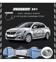 Peugeot 301 Oto Araç Kapı Koruma Fitili 5metre Parlak Gri Renk