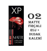 XP Matte Lip Gloss 02 Fırçalı Mat Ruj + Dudak Kalemi