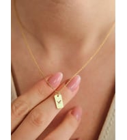 Kişiye Özel Minimal Kartal Figürlü Kolye 925K Gümüş (Gold)