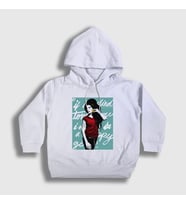 Presmono Unisex Çocuk Beyaz Icon Amy Winehouse Kapüşonlu Sweatshirt 152072tt