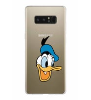 Samsung Galaxy Note 8 Kapak Donald Duck Tasarımlı Şeffaf Silikon Kılıf