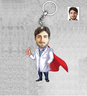 Kişiye Özel Acil Doktoru Erkek Ahşap Anahtarlık-4