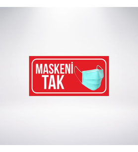 Maskeni Tak 20x10 21x28 Arkası Sticker