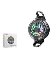 Manyetik Klipsli Telefon Soğutucu Fan Rgb Isı Göstergeli Siyah S38