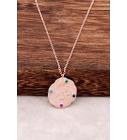 Mühür Tasarım Gümüş Kolye 6486 (Rose)