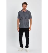 ALEXANDERGARDI CEPLİ MERSERİZE KUMAŞ POLO YAKA T-SHİRT (1043) (Siyah)