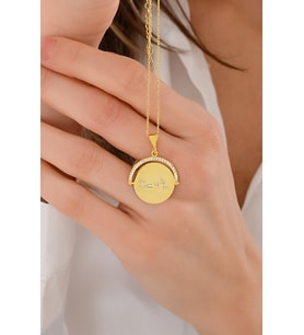 14 K Gold Kaplama 925 Ayar Gümüş Animasyon İsim Kolye