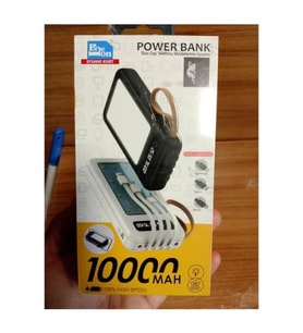 Siyah Powerbank 10000 Mah Güneş Enerjili 4xusb LCD Göstergeli