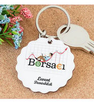 İsme Özel Borsacı Papatya Anahtarlık