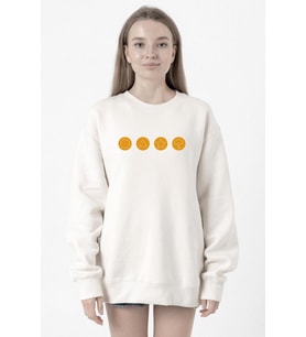 Squid Game Dalgona Candy Beyaz Kadın 2ip Sweatshirt
