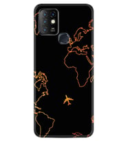 INFINIX Hot 8 9 10 11S Hot 10 Play 10T Kılıf Desemli Silikon Harita ve Uçak 1777