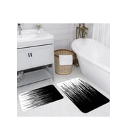 Rovigo Home Dijital Baskılı 2'li Banyo paspas Takımı RVG5216 (Siyah)