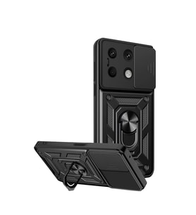 Xiaomi Redmi Note 13 4g Kılıf Pars Lens Yüzüklü Silikon - Siyah
