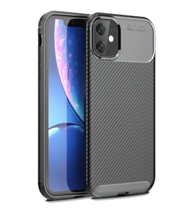 Apple iPhone 11 Kılıf Auto Focus Karbon Kapak - Siyah