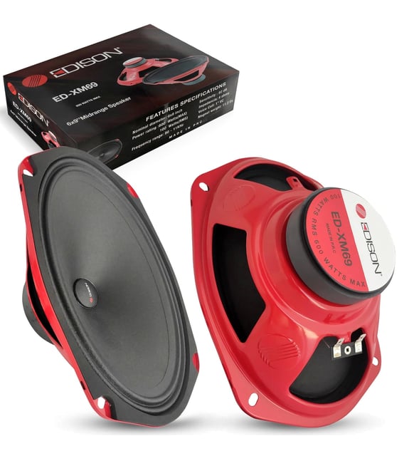 OTO MIDRANGE OVAL 6X9 600W 2 ADET KAPAKLI EDISON ED-XM69