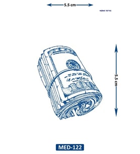 Deste Dolar 5 cm Minimal geçici Dövme Yarı Kalıcı Geçici Dövme