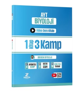 Zeduva Yayınları Biosem Ayt Biyoloji 1 Kitap 3 Kamp Video Ders Kitabı
