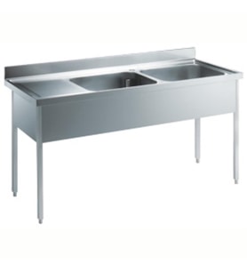 Electrolux Professional 2 Evyeli Tezgah, Evyeler 600x500 Mm, Damlalığı Solda - 1800 Mm LG1826SXPN
