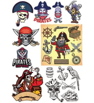 Korsan Kuru Kafa Sticker Set 15 Parça Telefon, Tablet, Defter, Laptop Sticker