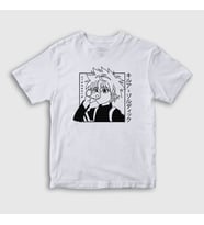 Presmono Unisex Çocuk Beyaz Killua Anime Hunter X Hunter T-Shirt 238807tt
