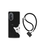 General Mobile Gm 9 Pro Kılıf Ipli Boyun Askılı Desenli Silikon Çılgın Kedi 1895