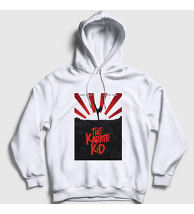 Presmono Unisex Beyaz Karate Kid Jackie Chan Kapüşonlu Sweatshirt 335647tt