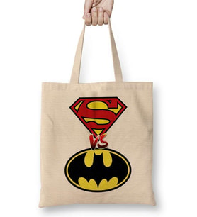 Batman vs Super Homem Bez Çanta Uzun Saplı
