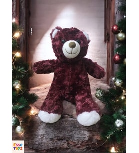 35 cm Desenli Peluş Ayı – Yumuşak Dokulu, Sevimli ve Hediyelik