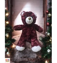 35 cm Desenli Peluş Ayı – Yumuşak Dokulu, Sevimli ve Hediyelik