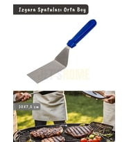 Barbekü Spatulası Paslanmaz Izgara Spatulası Çelik Hamburger Spatulası 30 cm