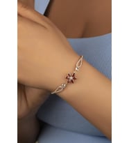 925 Ayar Gümüş Lotus Çiçeği Bileklik