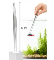 Uzun 30 Cm Çelik Cımbız - Akvaryum Maşası
