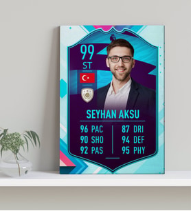 BK Gift Kişiye Özel Kanvas Tablo Futbolcu Kartı-6