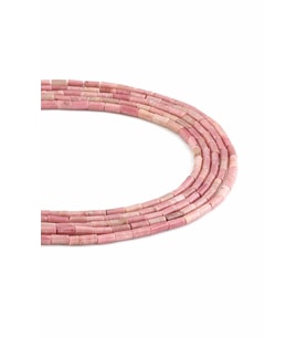Rodonit Doğal Taş Parlak Silindir Kesim 3x6mm Dizi [AA]